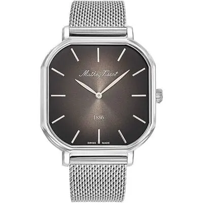 Mathey-Tissot Monsoon Square Stainless Steel Black Dial Quartz H7917AN Men's Watch