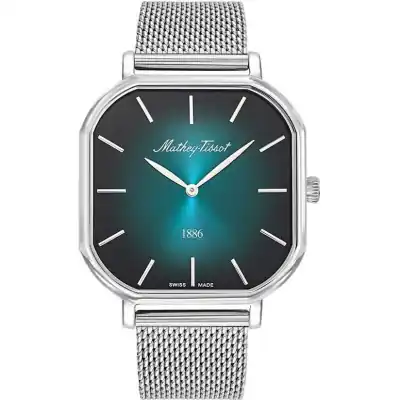 Mathey-Tissot Monsoon Square Stainless Steel Green Dial Quartz H7917AV Men's Watch