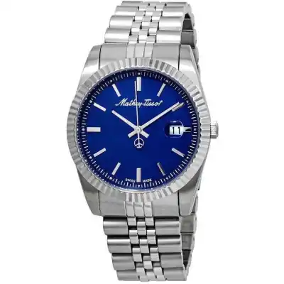 Mathey-Tissot Mathy III Stainless Steel Blue Dial Quartz H810ABU Men's Watch