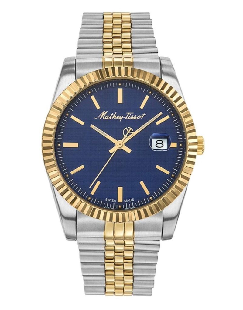 Mathey-Tissot Mathy III Two Tone Stainless Steel Blue Dial Quartz H810BBU Men's Watch