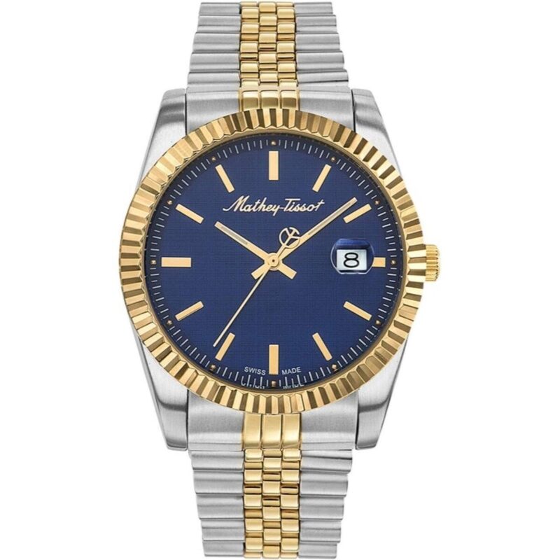 Mathey-Tissot Mathy III Two Tone Stainless Steel Blue Dial Quartz H810BBU Men's Watch Mathey-Tissot Mathy III Two Tone Stainless Steel Blue Dial Quartz H810BBU Men's Watch
