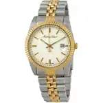 Mathey-Tissot Mathy III Two Tone Stainless Steel White Dial Quartz H810BI Men's Watch
