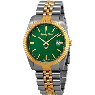 Mathey-Tissot Mathy III Two Tone Stainless Steel Green Dial Quartz H810BV Men's Watch