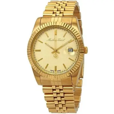 Mathey-Tissot Mathy III Gold Tone Stainless Steel Gold Dial Quartz H810PDI Men's Watch
