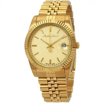 Mathey-Tissot Mathy III Gold Tone Stainless Steel Gold Dial Quartz H810PDI Men's Watch