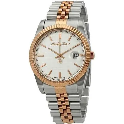Mathey-Tissot Mathy III Two Tone Stainless Steel White Dial Quartz H810RA Men's Watch