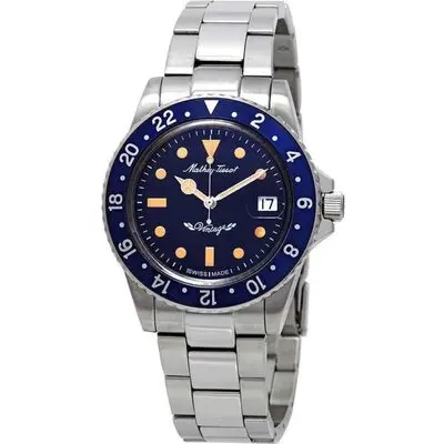 Mathey-Tissot Mathy Vintage Automatic Stainless Steel Blue Dial H900ATBU Men's Watch