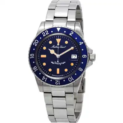 Mathey-Tissot Mathy Vintage Automatic Stainless Steel Blue Dial H900ATBU Men's Watch