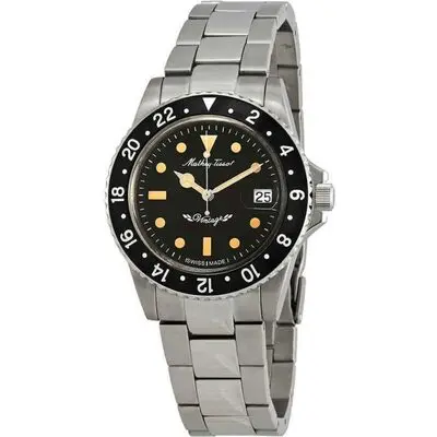 Mathey-Tissot Mathy Vintage Automatic Stainless Steel Black Dial H900ATN 100M Men's Watch
