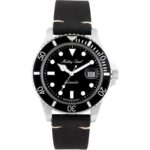 Mathey-Tissot Mathy Vintage Genuine Leather Strap Black Dial Automatic H901ATLN 100M Men's Watch