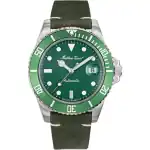 Mathey-Tissot Mathy Vintage Genuine Leather Strap Green Dial Automatic H901ATLV 100M Men's Watch