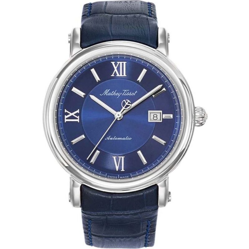 Mathey-Tissot Renaissance Genuine Leather Strap Blue Dial Automatic H9030ABU Men's Watch Mathey-Tissot Renaissance Genuine Leather Strap Blue Dial Automatic H9030ABU Men's Watch