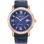 Mathey-Tissot Renaissance Genuine Leather Strap Blue Dial Automatic H9030PBU Men's Watch