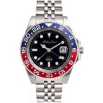 Mathey-Tissot GMT Stainless Steel Black Dial Automatic H903ATAR 100M Men's Watch