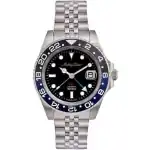 Mathey-Tissot GMT Stainless Steel Black Dial Automatic H903ATNB 100M Men's Watch