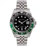 Mathey-Tissot GMT Stainless Steel Black Dial Automatic H903ATNV 100M Men's Watch