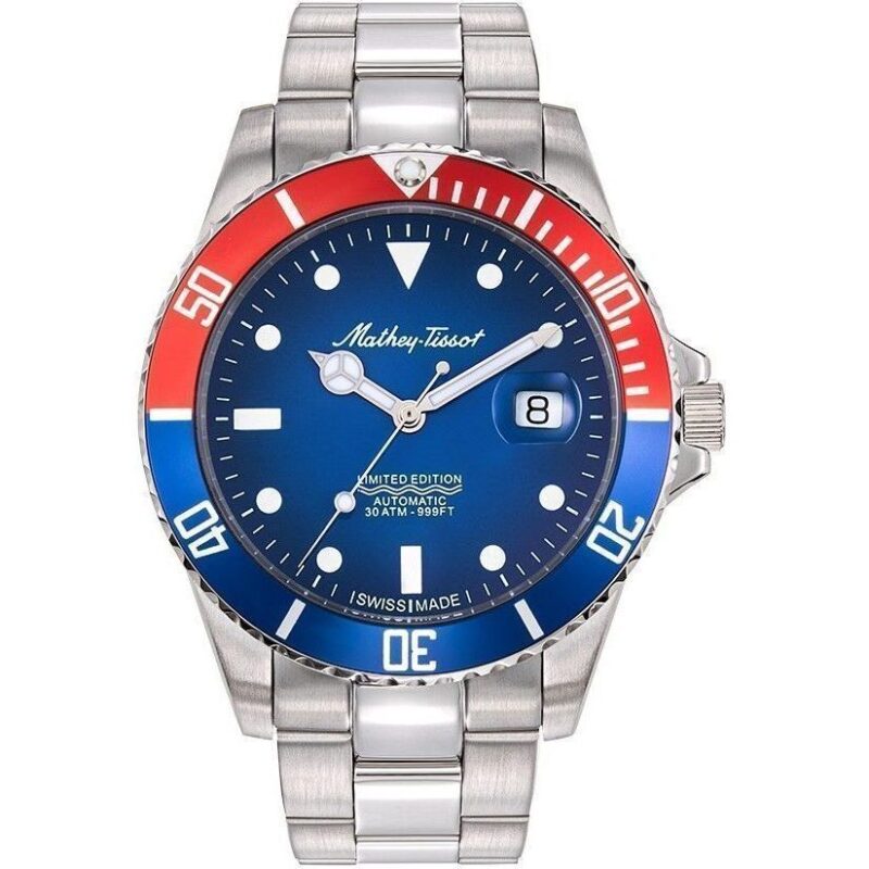 Mathey-Tissot Mathy Vintage Jumbo Limited Edition Stainless Steel Blue Dial Automatic H907ATNB Men's Watch Mathey-Tissot Mathy Vintage Jumbo Limited Edition Stainless Steel Blue Dial Automatic H907ATNB Men's Watch