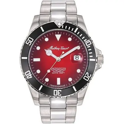 Mathey-Tissot Mathy Vintage Jumbo Limited Edition Stainless Steel Red Dial Automatic H907ATNR Men's Watch