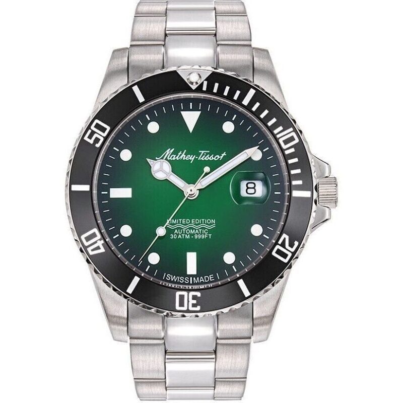 Mathey-Tissot Mathy Vintage Jumbo Limited Edition Stainless Steel Green Dial Automatic H907ATNV Men's Watch Mathey-Tissot Mathy Vintage Jumbo Limited Edition Stainless Steel Green Dial Automatic H907ATNV Men's Watch