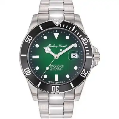 Mathey-Tissot Mathy Vintage Jumbo Limited Edition Stainless Steel Green Dial Automatic H907ATNV Men's Watch