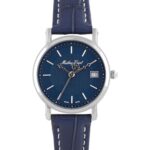 Mathey-Tissot City Leather Strap Blue Dial Quartz HB611251ABU Men's Watch