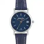 Mathey-Tissot City Leather Strap Blue Dial Quartz HB611251ABU Men's Watch