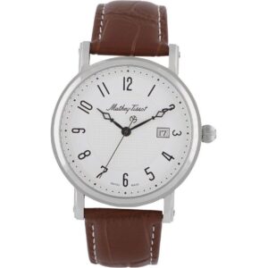 Mathey-Tissot City Leather Strap White Dial Quartz HB611251AG Men's Watch