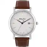 Mathey-Tissot City Leather Strap White Dial Quartz HB611251AI Men's Watch