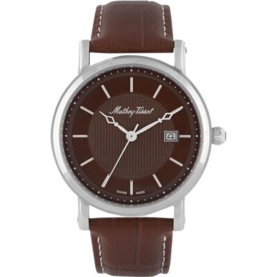 Mathey-Tissot City Leather Strap Brown Dial Quartz HB611251AM Men's Watch