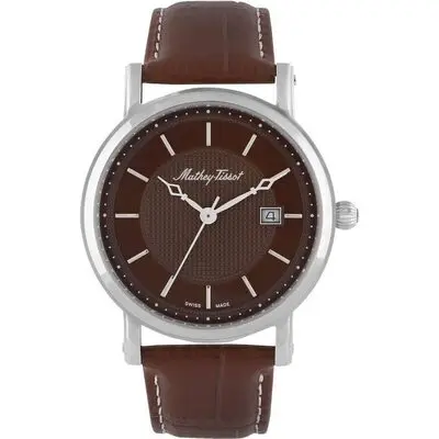 Mathey-Tissot City Leather Strap Brown Dial Quartz HB611251AM Men's Watch