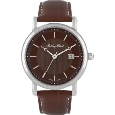 Mathey-Tissot City Leather Strap Brown Dial Quartz HB611251AM Men's Watch