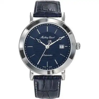 Mathey-Tissot City Leather Strap Blue Dial Automatic HB611251ATABU Men's Watch Mathey-Tissot City Leather Strap Blue Dial Automatic HB611251ATABU Men's Watch
