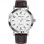 Mathey-Tissot City Leather Strap White Dial Automatic HB611251ATAG Men's Watch