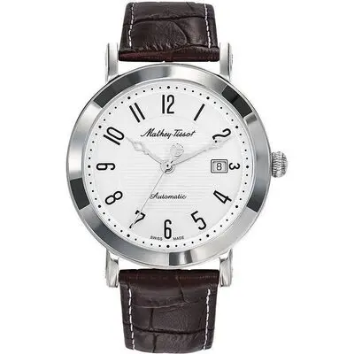 Mathey-Tissot City Leather Strap White Dial Automatic HB611251ATAG Men's Watch