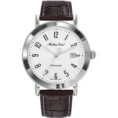 Mathey-Tissot City Leather Strap White Dial Automatic HB611251ATAG Men's Watch Mathey-Tissot City Leather Strap White Dial Automatic HB611251ATAG Men's Watch