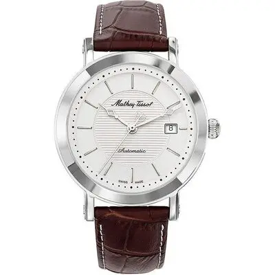 Mathey-Tissot City Leather Strap White Dial Automatic HB611251ATAI Men's Watch
