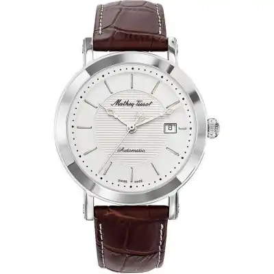 Mathey-Tissot City Leather Strap White Dial Automatic HB611251ATAI Men's Watch