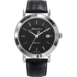 Mathey-Tissot City Leather Strap Black Dial Automatic HB611251ATAN Men's Watch
