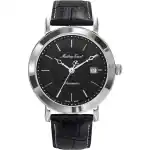 Mathey-Tissot City Leather Strap Black Dial Automatic HB611251ATAN Men's Watch