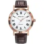 Mathey-Tissot City Leather Strap White Dial Automatic HB611251ATPBR Men's Watch