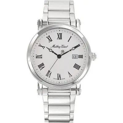 Mathey-Tissot City Metal Stainless Steel White Dial Quartz HB611251MABR Men's Watch