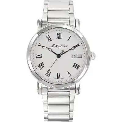 Mathey-Tissot City Metal Stainless Steel White Dial Quartz HB611251MABR Men's Watch