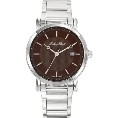 Mathey-Tissot City Metal Stainless Steel Brown Dial Quartz HB611251MAM Men's Watch