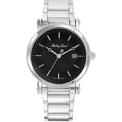 Mathey-Tissot City Metal Stainless Steel Black Dial Quartz HB611251MAN Men's Watch