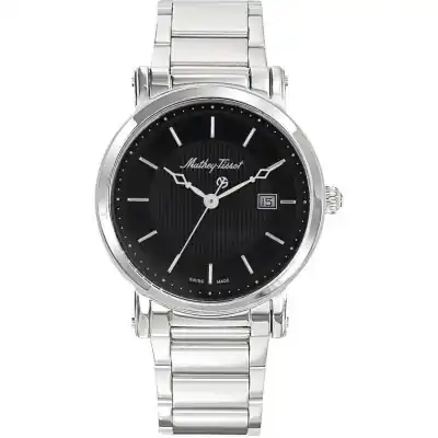 Mathey-Tissot City Metal Stainless Steel Black Dial Quartz HB611251MAN Men's Watch