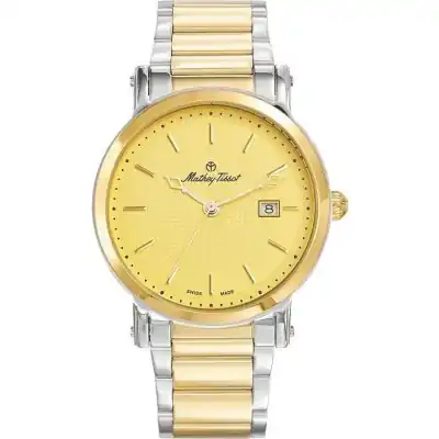 Mathey-Tissot City Metal Two Tone Stainless Steel Gold Dial Quartz HB611251MBDI Men's Watch