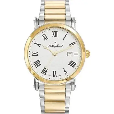 Mathey-Tissot City Two Tone Stainless Steel White Dial Quartz HB611251MBR Men's Watch