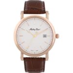 Mathey-Tissot City Leather Strap White Dial Quartz HB611251PI Men's Watch