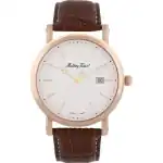 Mathey-Tissot City Leather Strap White Dial Quartz HB611251PI Men's Watch