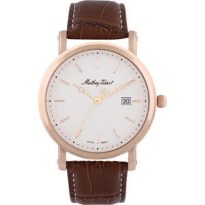 Mathey-Tissot City Leather Strap White Dial Quartz HB611251PI Men's Watch
